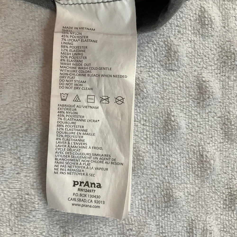 Prana‎ Womens Gray Cross Back Medium Sports Bra Athletic Activewear Top
